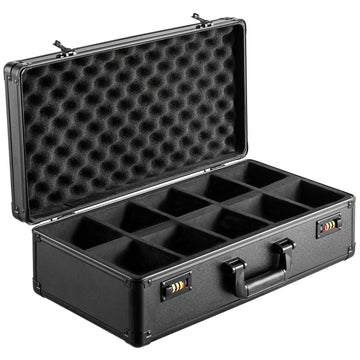Graded Card Storage Case, 5 Slots, Combo Lock, Dividers