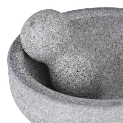 Granite Mortar and Pestle, Round, Efficient Grinding