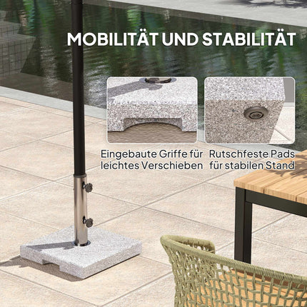 Granite Umbrella Base 21kg, Square Stand for 32/38/48mm