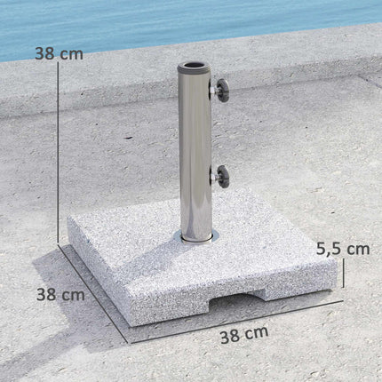 Granite Umbrella Base 21kg, Square Stand for 32/38/48mm