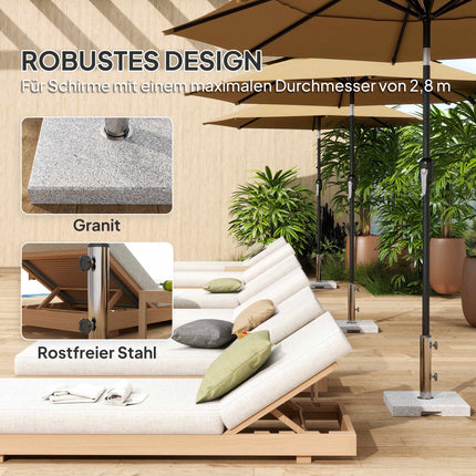Granite Umbrella Base 21kg, Square Stand for 32/38/48mm