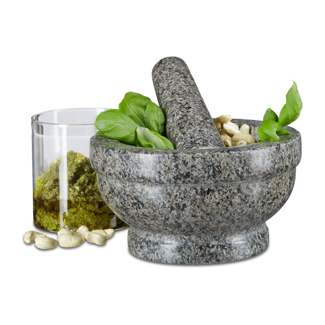 Granite mortar and pestle 17 cm