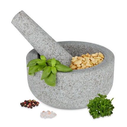 Granite mortar with impact