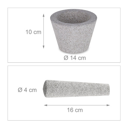 Granite mortar with impact