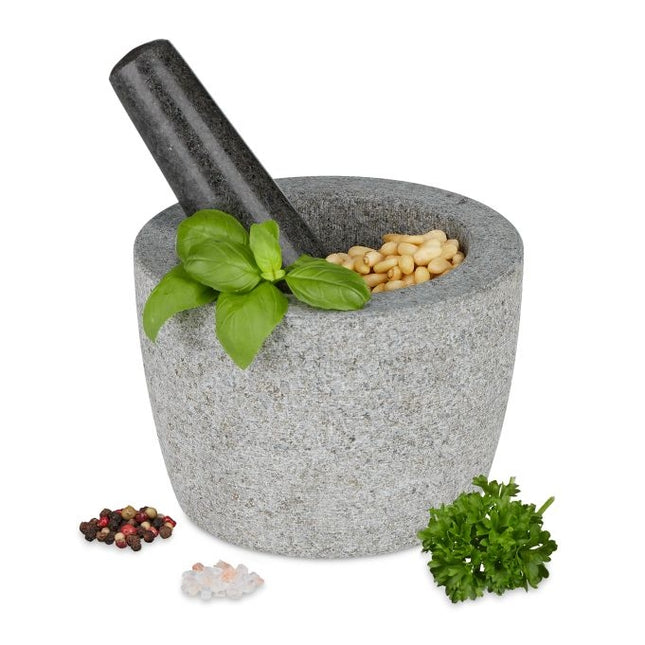 Granite mortar with impact
