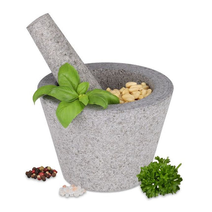 Granite mortar with impact