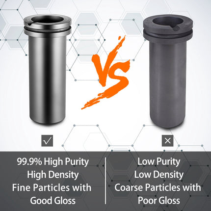 Graphite Crucible 3 kg, 99.9% Pure, 1300C Rated