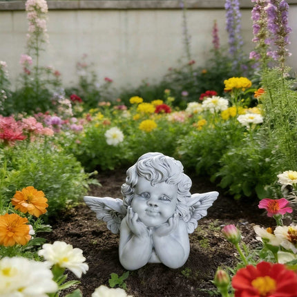 Grave Angel Statue, 31 cm, Polyresin, Weather-Resistant