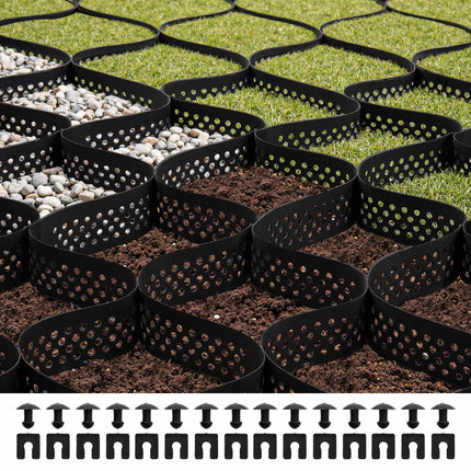 Gravel Grid 3-Inch, 24.93 x 9.52 Ft Permeable HDPE