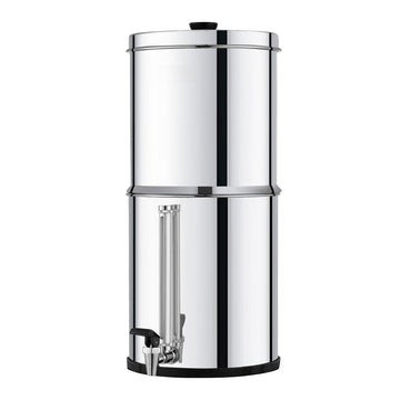 Gravity-Fed Water Filter, 2.25 Gal Stainless Steel, 2 Filters