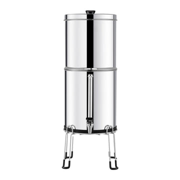 Gravity-Fed Water Filter, 2.25 Gallon, 304 Stainless Steel