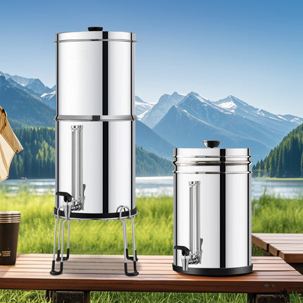 Gravity-Fed Water Filter, 2.25 Gallon, 304 Stainless Steel