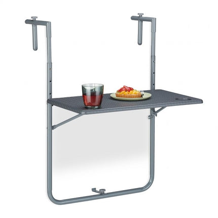 Gray Balcony Hanging Table Foldable