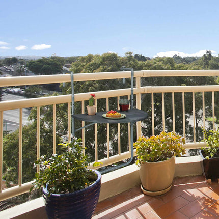 Gray Balcony Hanging Table Foldable