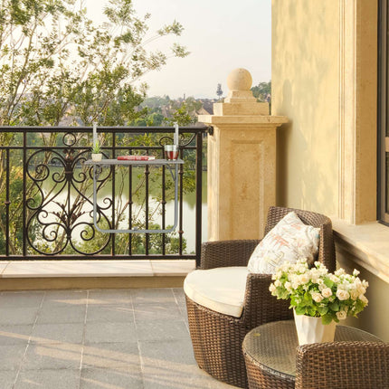 Gray Balcony Hanging Table Foldable