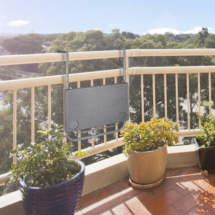 Gray Balcony Hanging Table Foldable