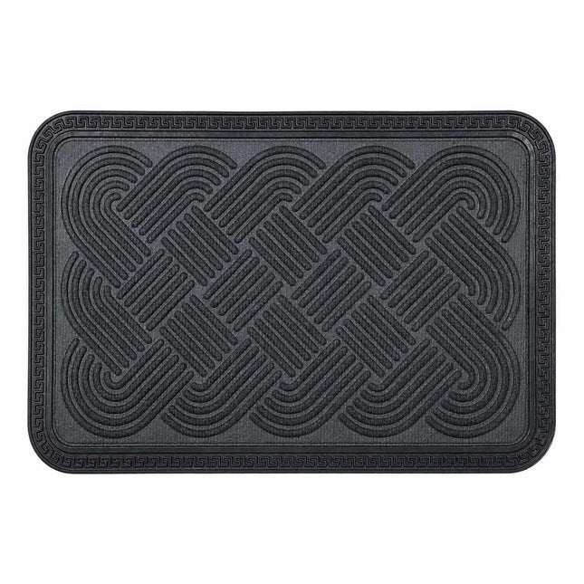 Gray Polypropylene Doormat, 60 x 40 cm, Non-Slip