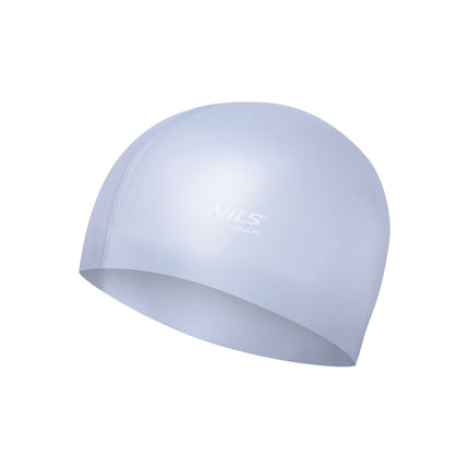 Gray Silicone Swimming Cap, Solid Color