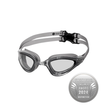 Gray Swimming Goggles, Anti-Fog, UV Protection