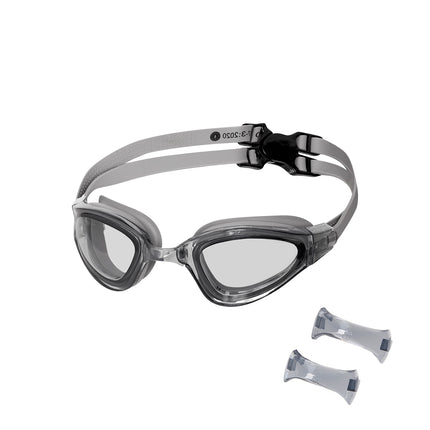 Gray Swimming Goggles, Anti-Fog, UV Protection