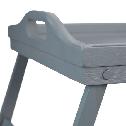 Gray bed tray - set of 2