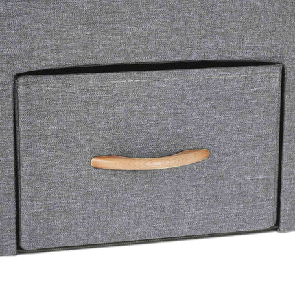 Gray bench with 2 drawers