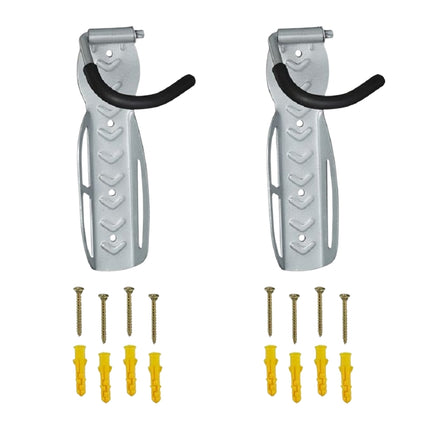 Gray bike holder wall set of 2