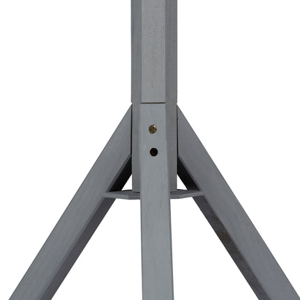 Gray bird table on post