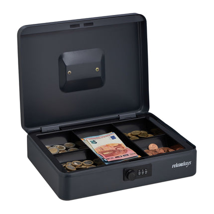 Gray cash drawer with combination lock