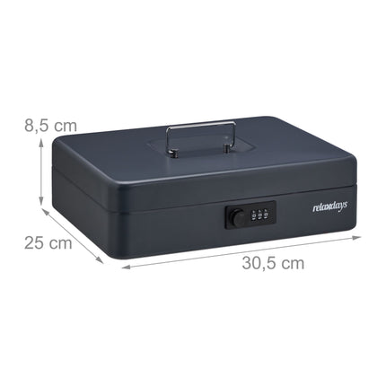 Gray cash drawer with combination lock