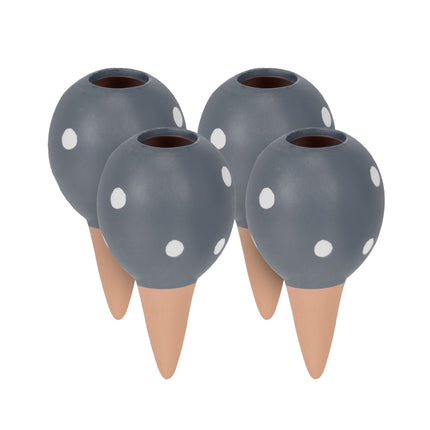 Gray clay cone set of 4