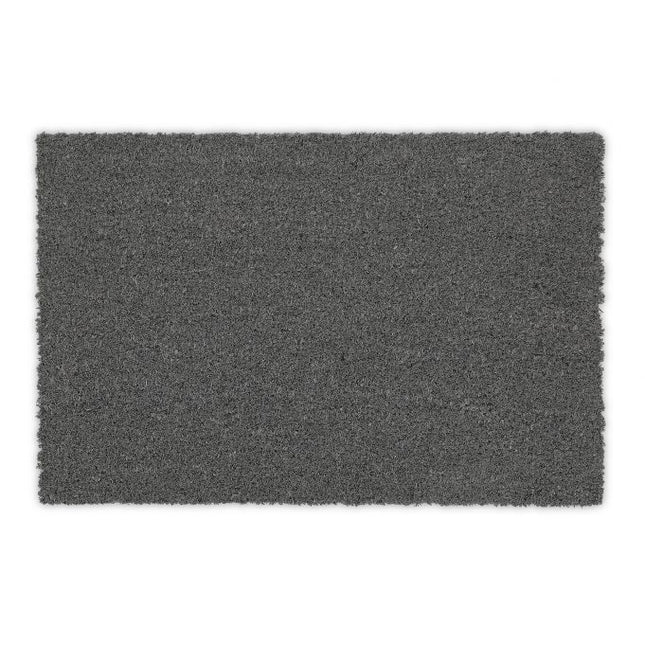 Gray coconut fiber door mat
