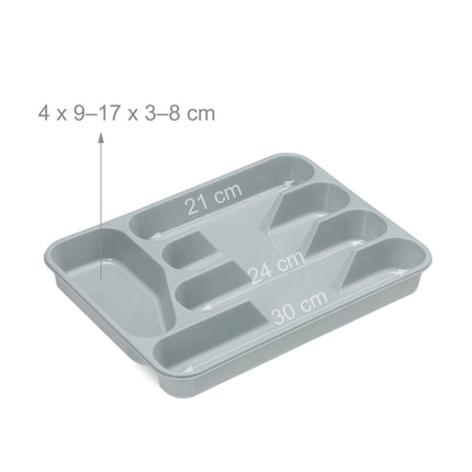 Gray cutlery box set of 2