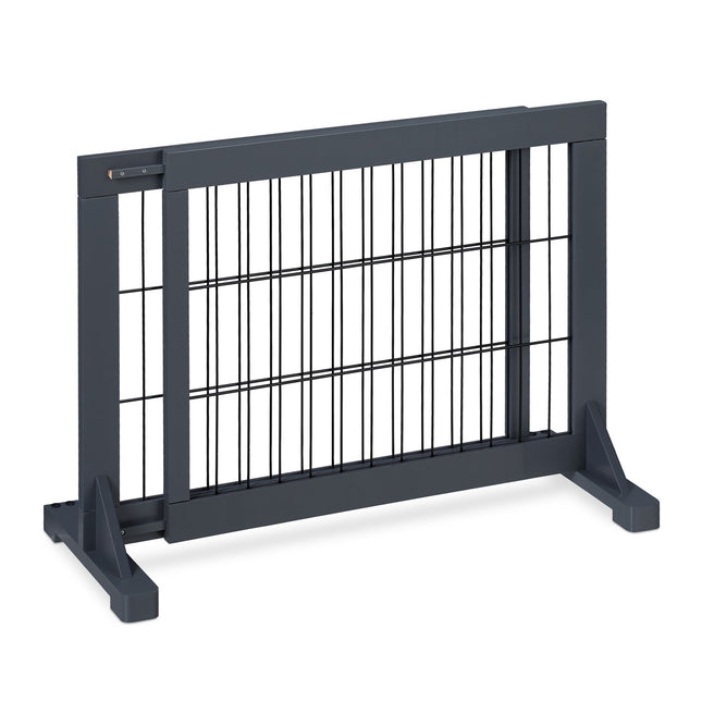 Gray retractable security gate