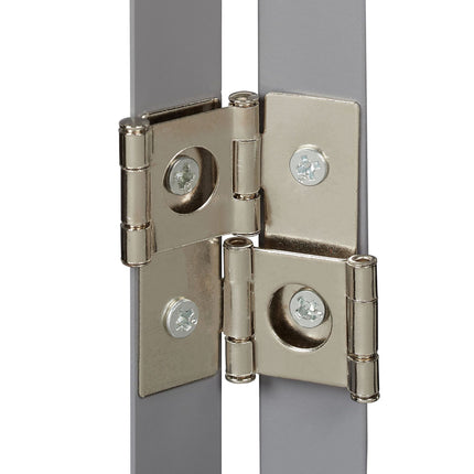 Gray security gate with door 70 cm