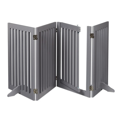 Gray security gate with door 70 cm