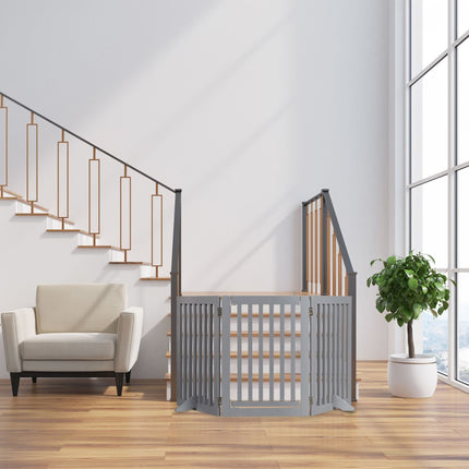 Gray security gate with door 70 cm