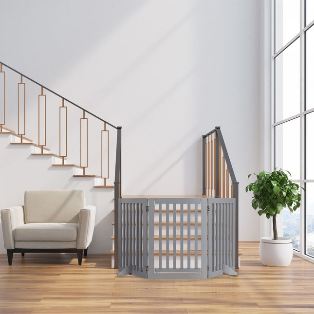 Gray security gate with door 70 cm