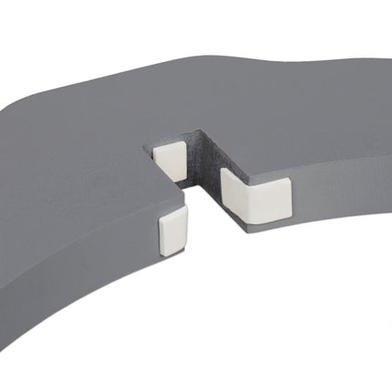 Gray security gate with door 92 cm