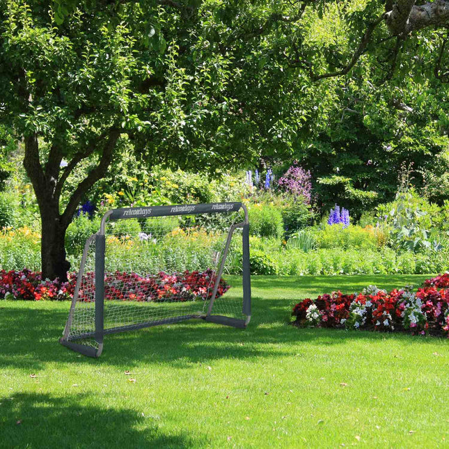 Gray soccer goals in sets of 2