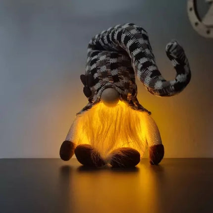 Gray standing elf - glowing LED 20354
