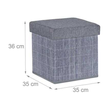 Gray stool with storage space