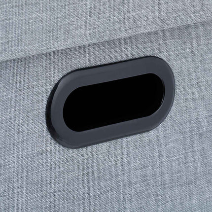 Gray stool with storage space