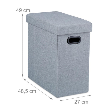 Gray stool with storage space