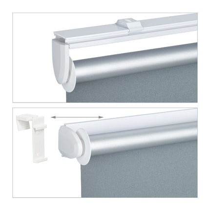 Gray thermal roller blind 160 cm long
