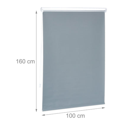 Gray thermal roller blind 160 cm long