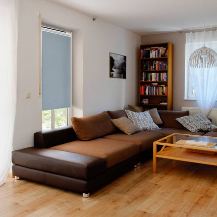 Gray thermal roller blind 160 cm long