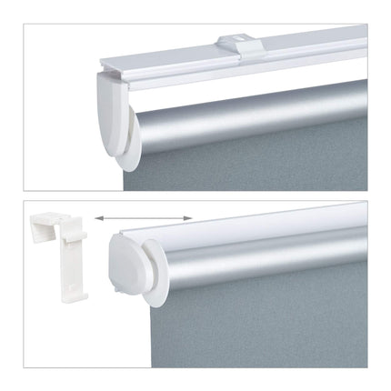 Gray thermal roller blind 220 cm long