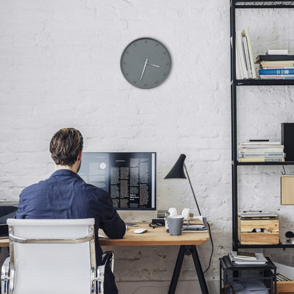 Gray wall clock