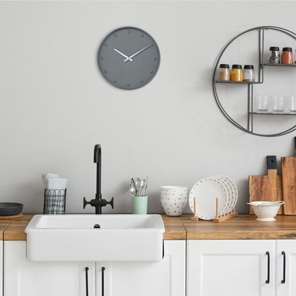 Gray wall clock